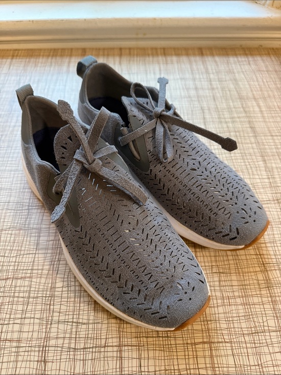 Native Shoes - Native Gray Perforated Suede slip on Sneakers